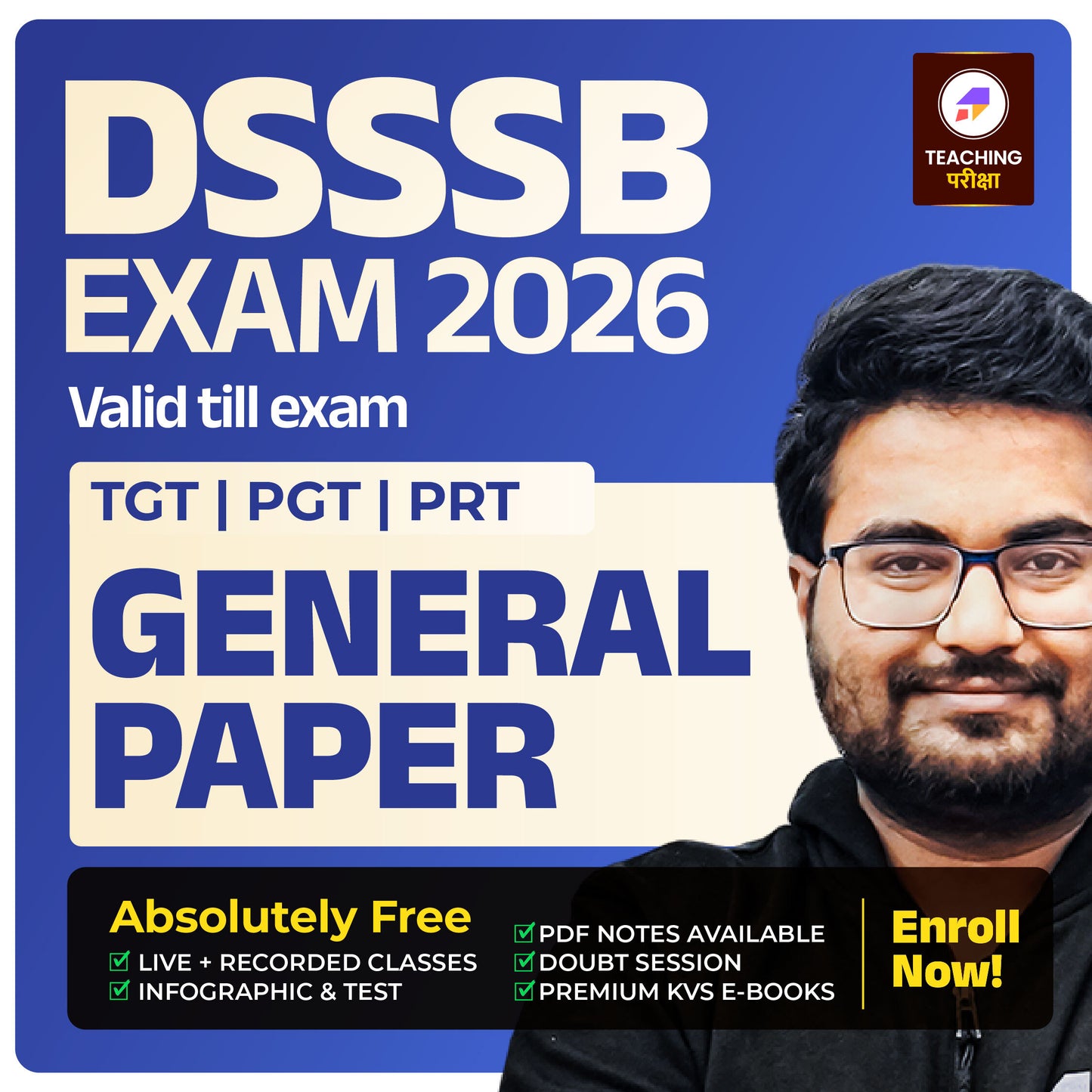 DSSSB (Common Paper) for PRT, TGT & PGT 2025-2026 - DB26
